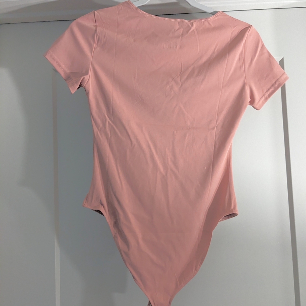 Pink Short Sleeve Bodysuit - Picture 3 of 5